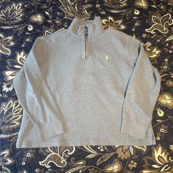 Polo Ralph Lauren Other - Ralph Lauren Light Blue Quarter-Zip Sweatshirt